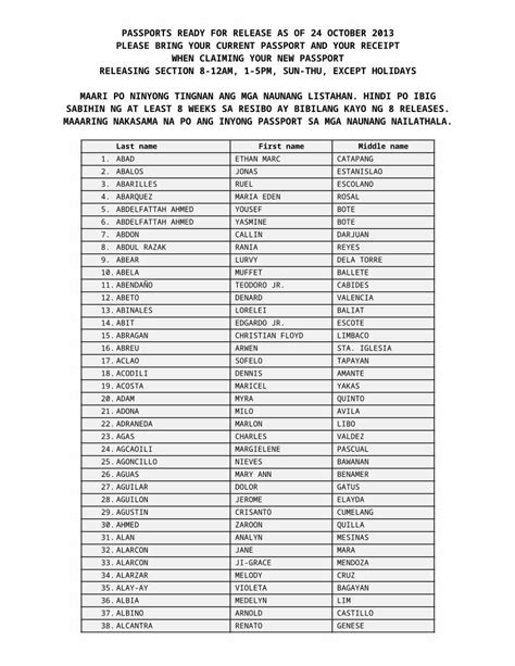 pcg dubai passport release list